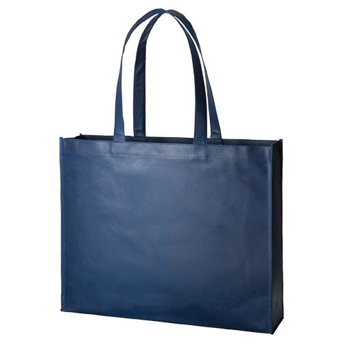 (まとめ）スマートバリュー 不織布手提げバッグ中10枚ブルー B451J-BL〔×5セット〕 まとめ）スマートバリュー 不織布手提げバッグ中10枚 ブルー B451J-BL